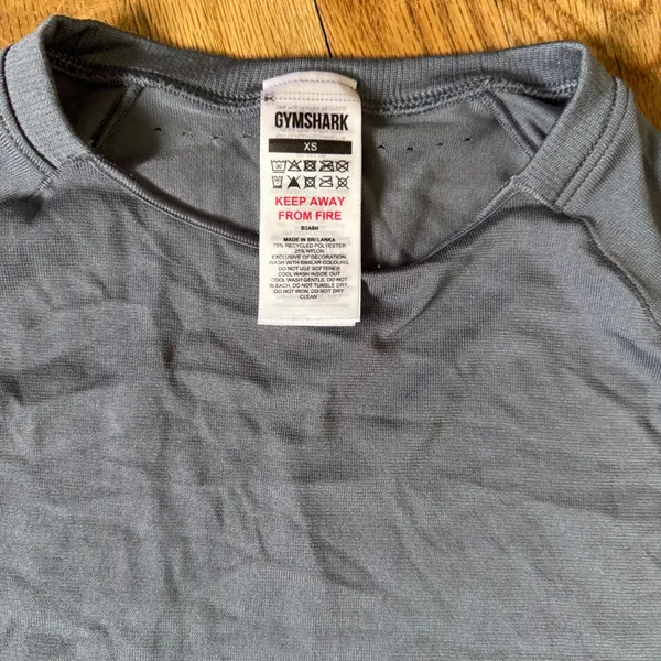Gymshark Breeze Lightweight Seamless Long Sleeve Crop Top‎ Grey XS - Image 9