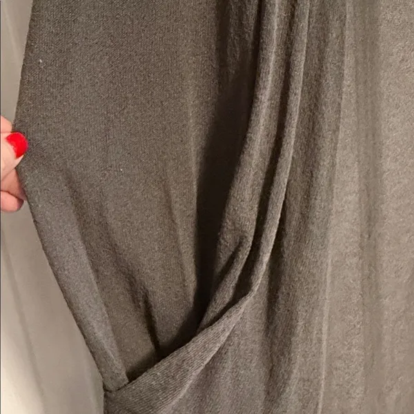 Theory Dark Gray Sheer Open-Front Cardigan Size S/P - Image 6