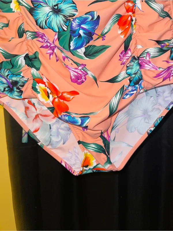 Women’s Kids Swim Floral Two-Piece Swimsuit - Peach - Image 4