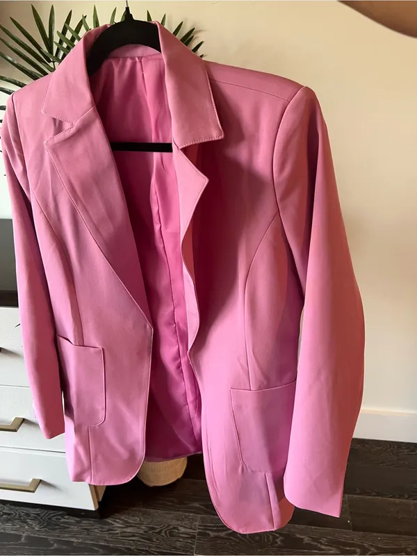 Women’s Pink Blazer Jacket Size M - Image 2