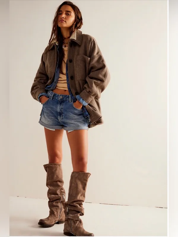Free People Jessica Shirt Jacket Size L - Image 3