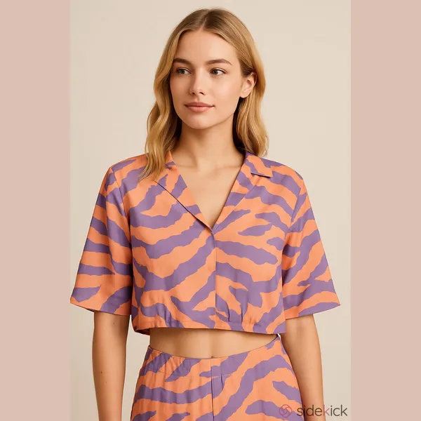 Amellia Colorful Cropped Top Large NWT - Image 7