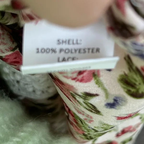 Anthropologie Bell Sleeve Open Shoulder Lace Floral Top Size L - Image 5