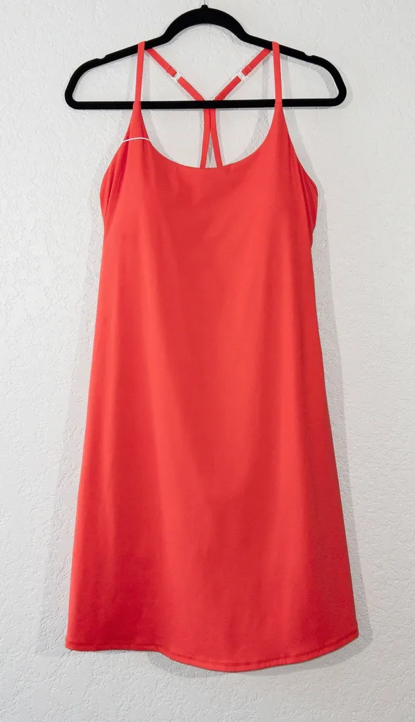Halara NWT Poinsettia Red Softlyzero Backless Cut Out Active Dress Size Large - Image 4