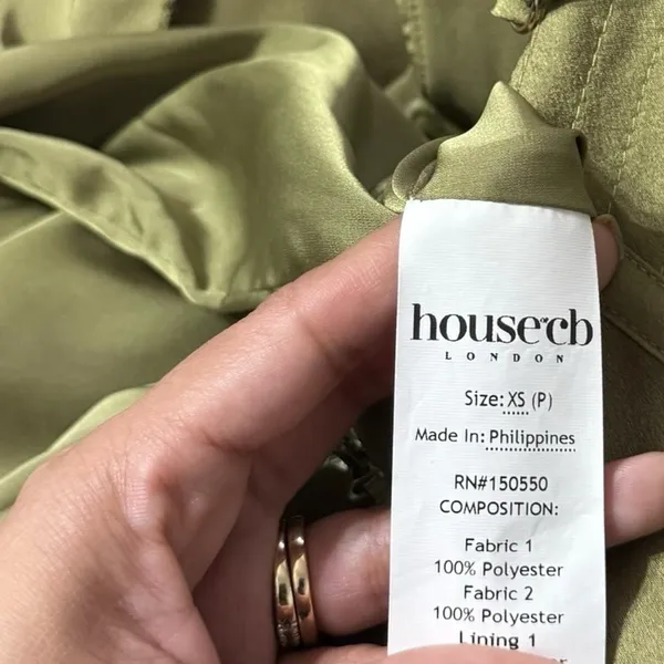 HOUSE OF CB Myrna Plus Cup Satin Corset Olive Green Midi Dress - Image 8