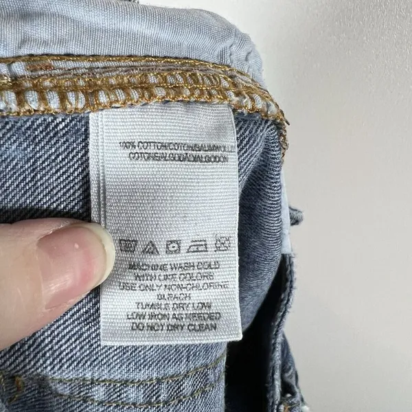 We The Free Jeans Straight Leg Raw Hem Medium Wash Women's Size‎ 25 Boho - Image 10