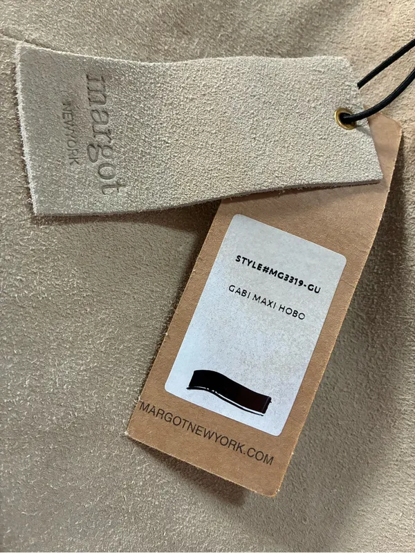 Margot Gabi Maxi Hobo - Cream/Beige Suede - NWT - Image 9