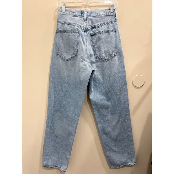 AGOLDE Criss Cross Upsized Jean in Suburbia Distressed Light Wash Size 26 Casual - Image 3