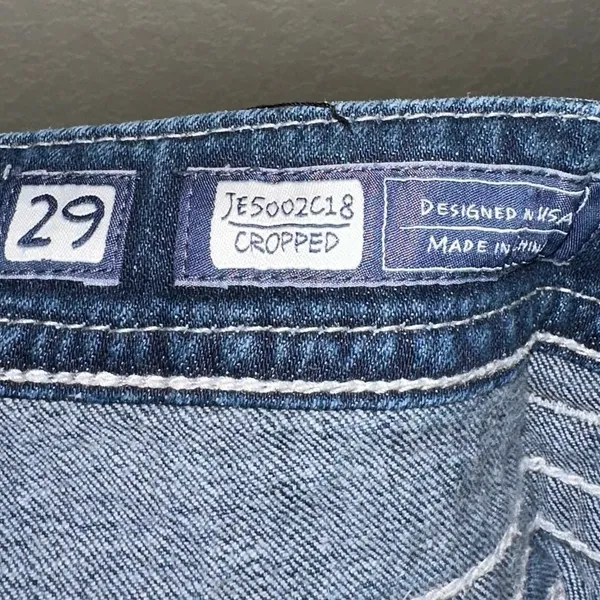 Miss Me Distressed‎ Cropped Jeans Size 29 Studded Pocket Stretch Denim - Image 4