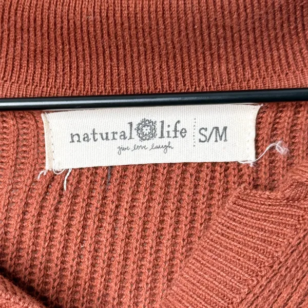 Natural Life On The Road Again Sweater Dress Midi Rust Orange Brown Small Medium - Image 6