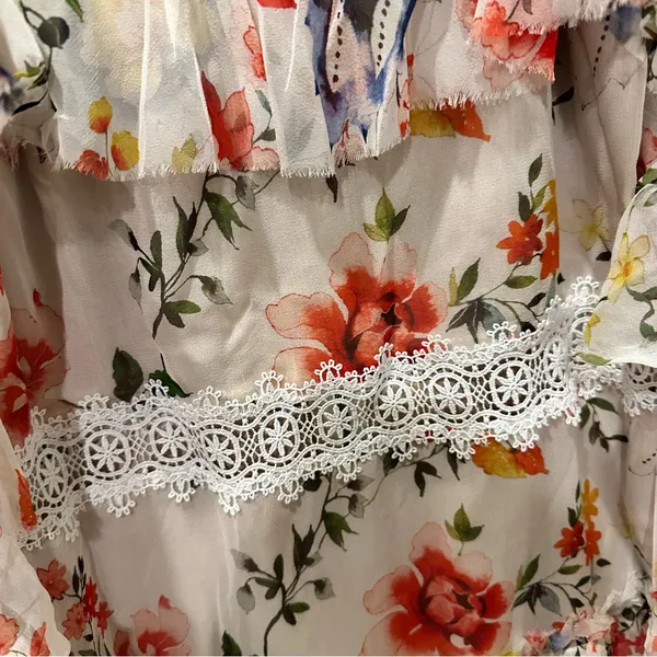 Alice and Olivia Floral Ruffle mini dress - Image 3