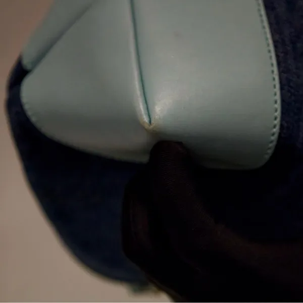 Gucci Denim and Light Blue Leather Shoulder Bag - Image 3