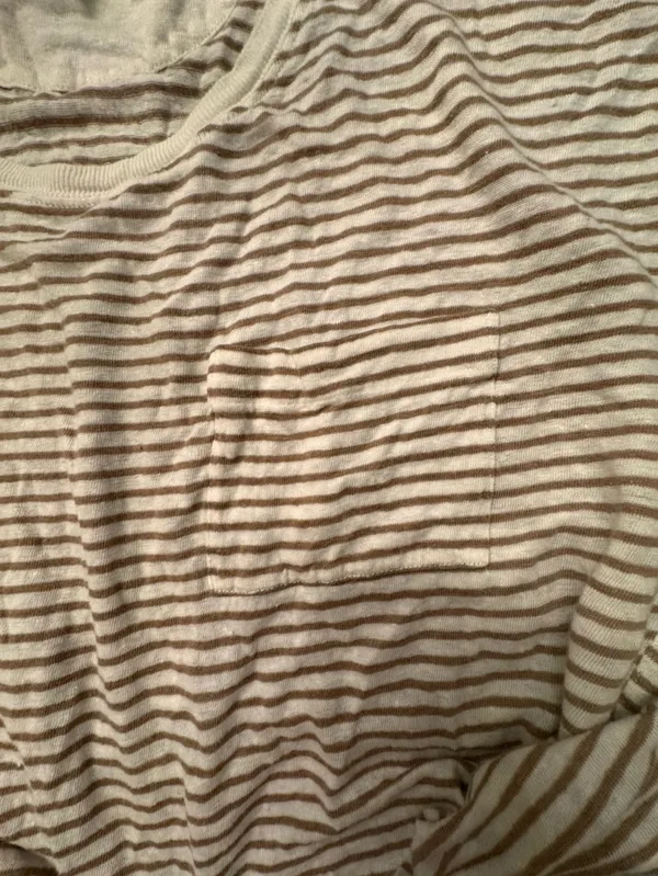 FRAME Organic‎ Linen Striped Pocket Tee - Image 5