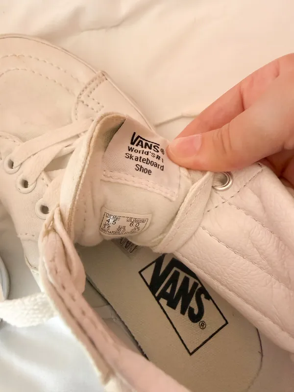 Vans Canvas Sk8-Hi True White Shoes Size 6 - Image 6