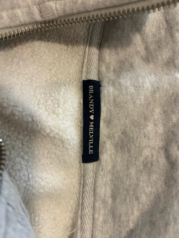 Grey Brandy Melville Quarter-Zip - Image 2
