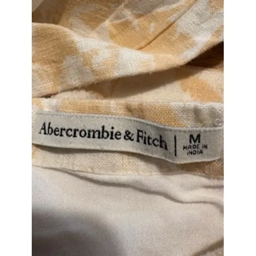 ABERCROMBIE & FITCH Linen Blend Vest Size Medium‎ Orange Floral Coastal Boho - Image 6