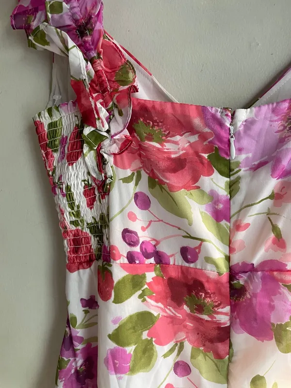 Abercrombie & Fitch Floral High Lo Ruffle Dress - Image 10