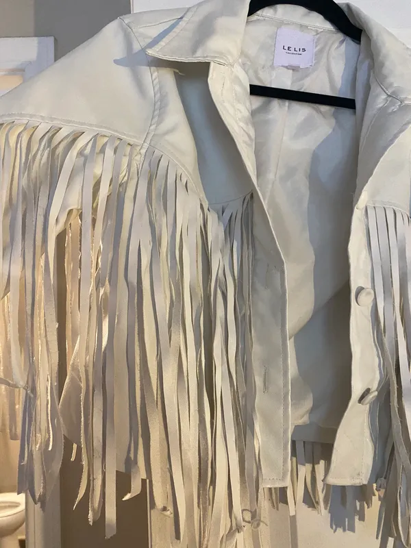 Boutique White Fringe Jacket - Image 3