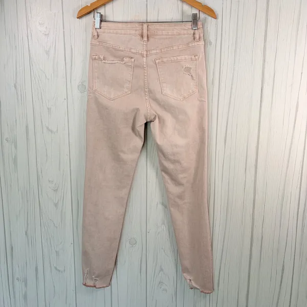 VERVET‎ Skinny High-Rise Distressed Crop Jean in Blush/Taupe, Size 27 - Image 7