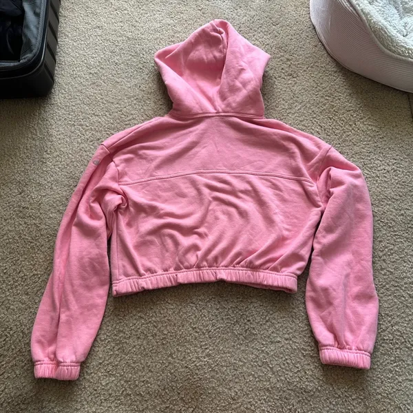 ALO Stadium Half Zip Hoodie in Macaron Pink - Image 10