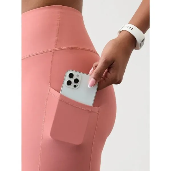 Athleta M Interval Stash 5" Bike Short Medium Natural Rose - Image 3