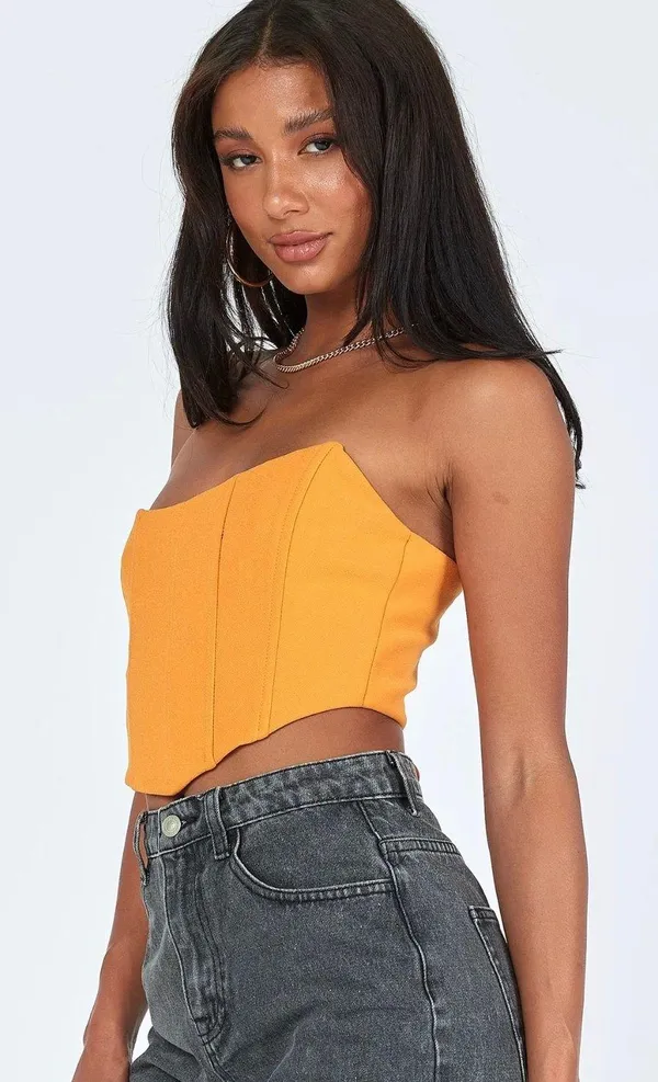 Princess Polly Orange Corset Top - Image 3