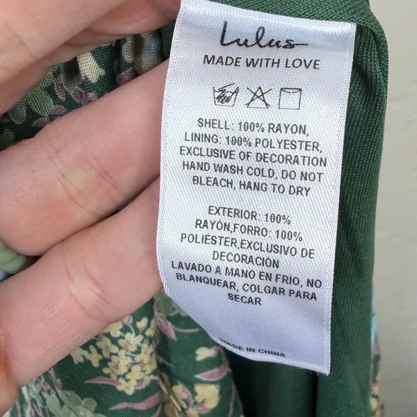 NEW Lulus Meadow Muse Green Floral Tie-Back Puff Sleeve Cottagecore Midi Dress - Image 11