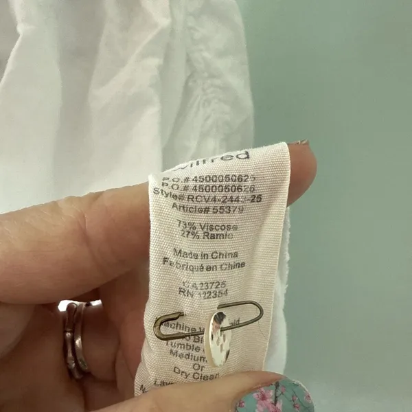 Wilfred Womens XXS White Bertillon Blouse Oversized‎ Rolled Cuff - Image 3