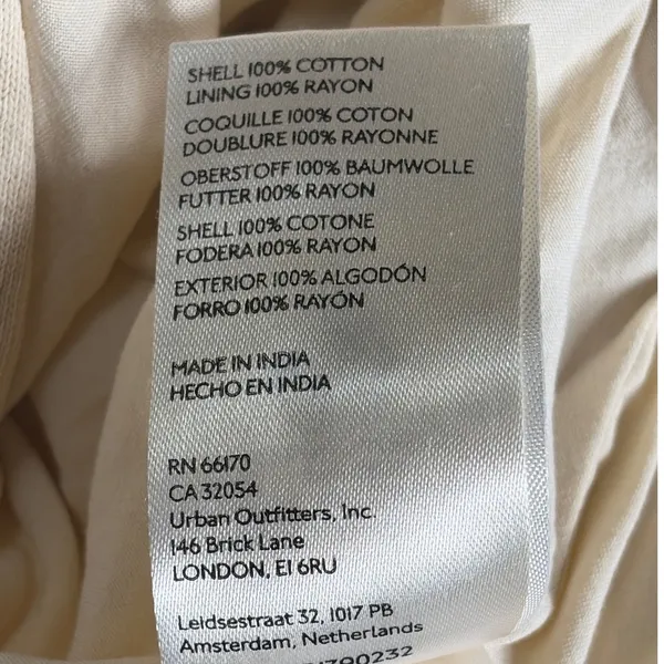 We The Free Free People Cream Cotton Moto‎ Jacket Belted Asymmetric Zip XS - Image 7