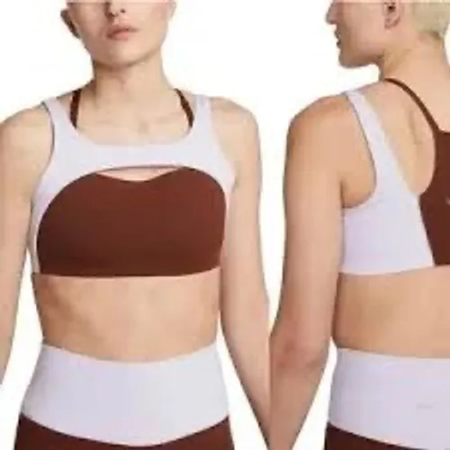Nike Yoga‎ Indy Light Support Lined Ribbed Sports Bra Small DM0645 NWT MSRP$60 - Image 2