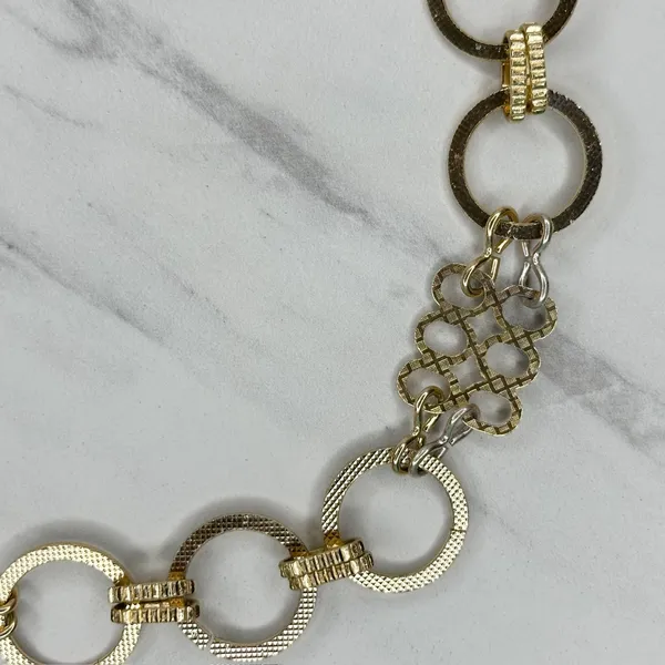 Textured Gold Chain Belt Circle Lattice XS/S ✨ - Image 4