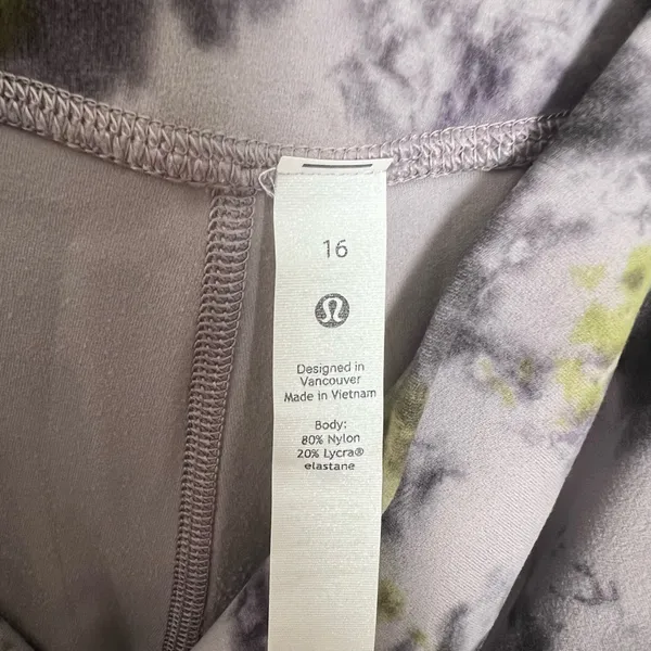LULULEMON- Align High Rise Pant 28” Radial Tie Dye Mauve Grey Size 16 - Image 6