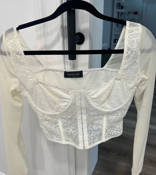 White Fox Corset Top Boutique White - Image 2
