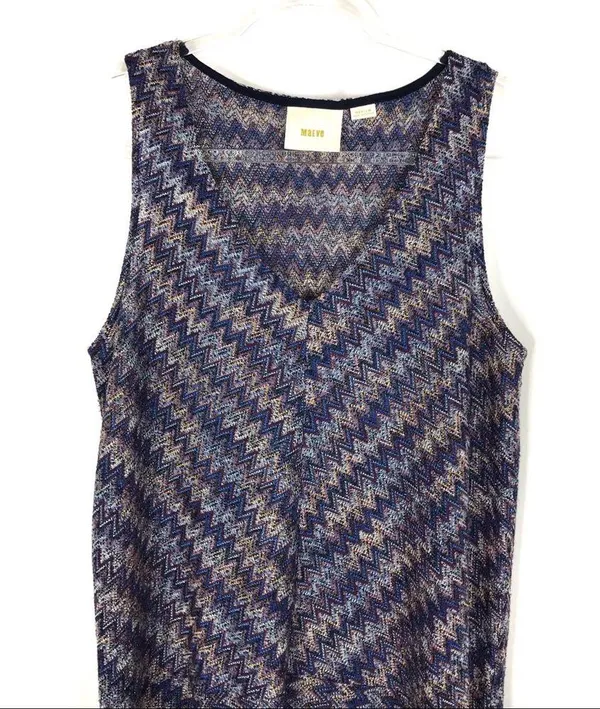 Anthro Maeve | Westwater Knit Zigzag Dress OUTER ONLY M - Image 2