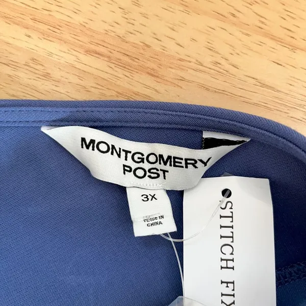 NWT Montgomery Post Blue Sleeveless Button Front A-Line Dress 3X - Image 6