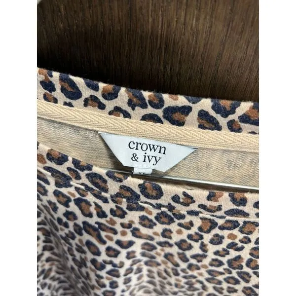 Crown‎ & Ivy leapard tunic shirt XL - Image 2