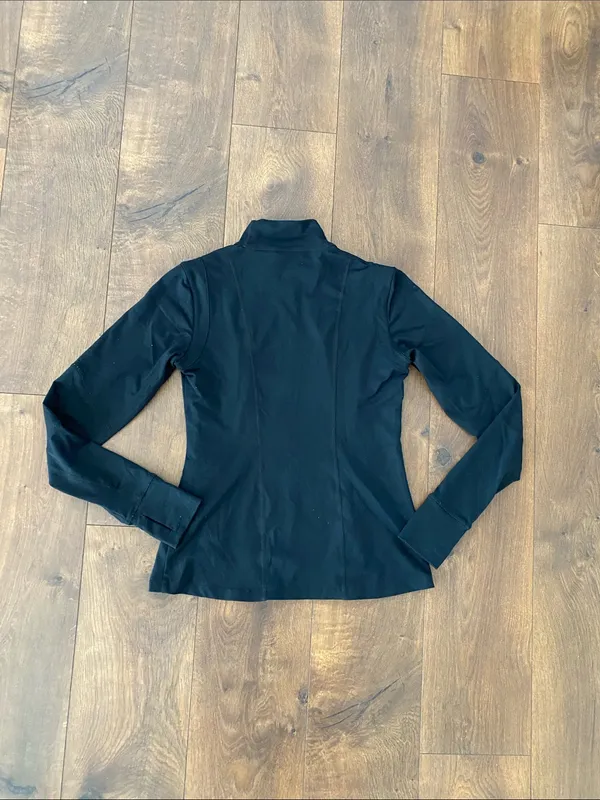 Cabi Black Zip-Up Jacket with Thumbholes & Stand Collar Women’s Small - Image 6