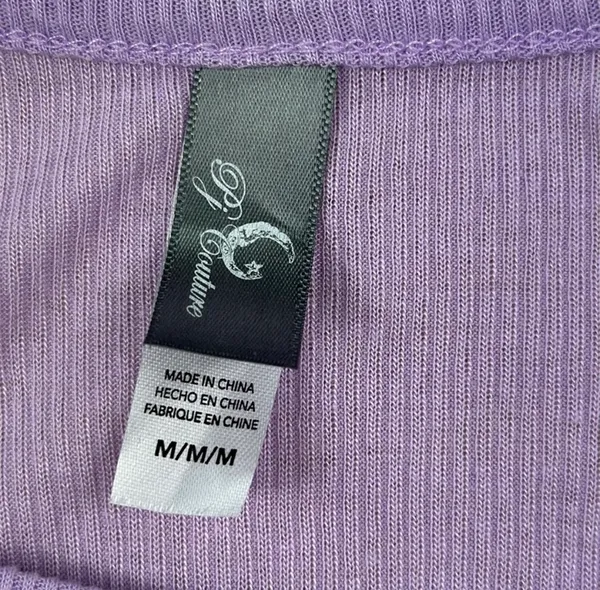Nordstrom Rack Pj Couture: Purple “Goodnight” Ribbed Pajama Tank - Image 4