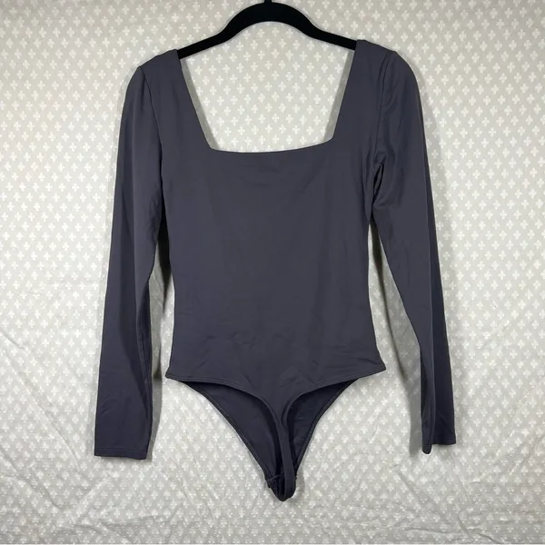 Aritzia Babaton‎ Dark Grey Contour Seamless Square Neck Bodysuit - Image 5