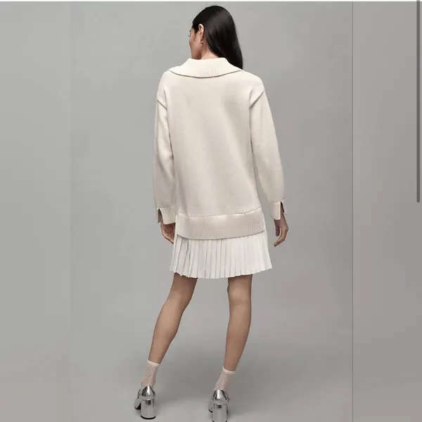 Anthropologie English Factory Twofer Dress Cream White New With Tags holiday - Image 2