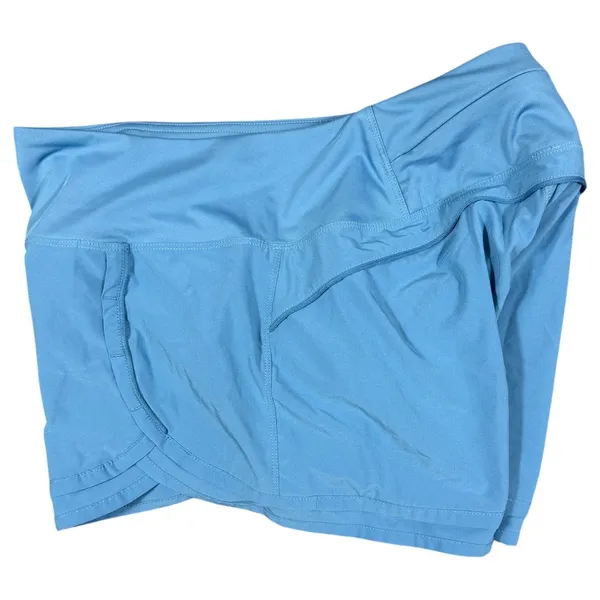 Blue Running Shorts Womens Athletic Zip Pocket Workout Activewear - Image 6