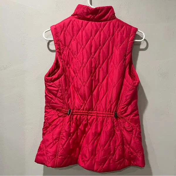Croft & Barrow Women’s Coral Pink Lightweight Quilted Packable Vest Small Zip‎ - Image 6