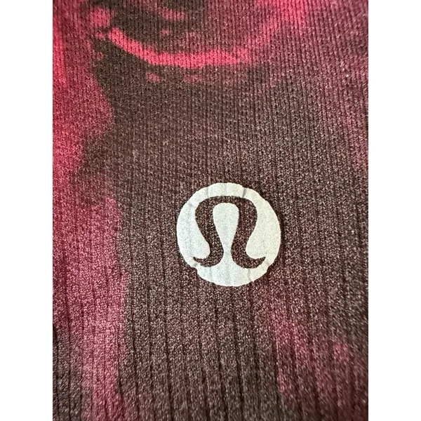 Lululemon In The Flow Crop II‎ Leggings Women's Size 6 Wine Berry Bordeaux Drama - Image 5