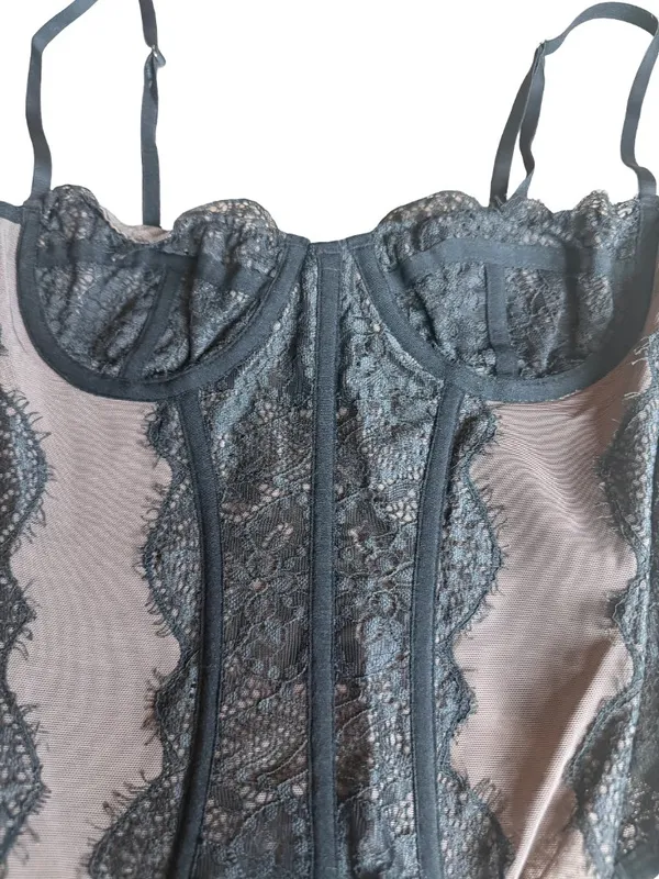 Urban Outfitters Out From Under Modern Love Corset Top Shirt Blouse Size Small - Image 3
