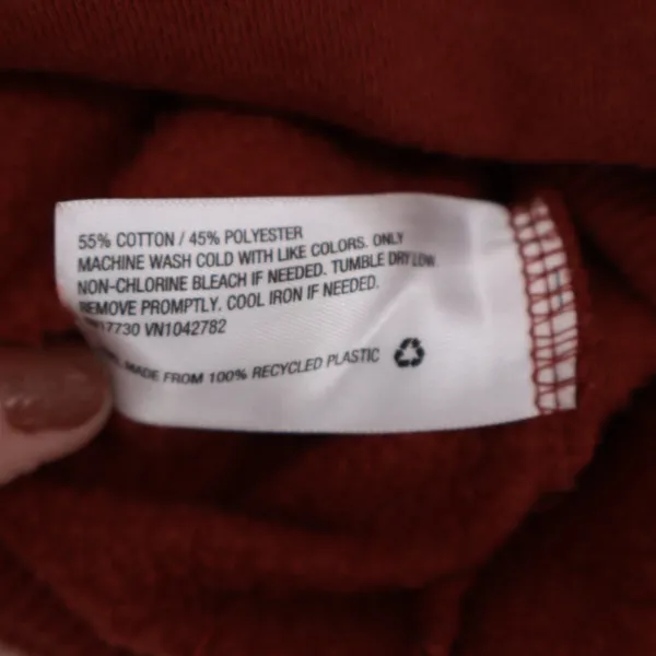 A New Day Womens Rust Red Mock Neck Sweatshirt Pullover Size M Cotton Blend - Image 4