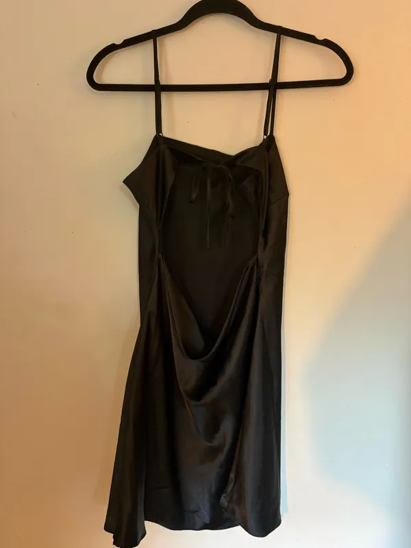 Stain Black Mini Dress - Image 2