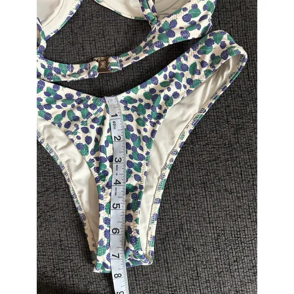 Blackbough Swim Cindy Bikini Set in Blackberry Bliss size XS Underwire High Leg - Image 7