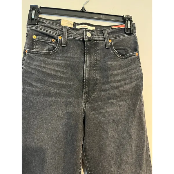 Levi’s Ribcage Bell Flare Leg Jeans in Black Size 39x32 NWT! - Image 3