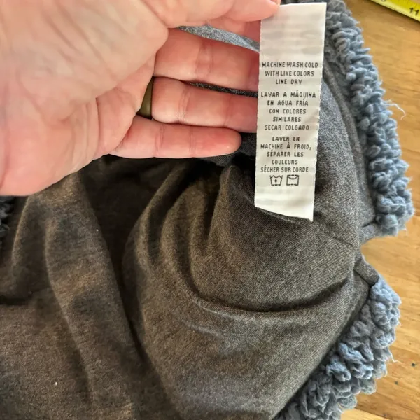 Thread & Supply Blue Daydream Sherpa Pullover Sweatshirt M - Image 9