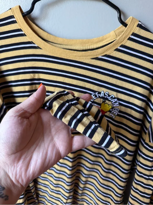 Disney Winnie the Pooh Sweet As Can Bee Striped Long Sleeve Shirt - Image 3